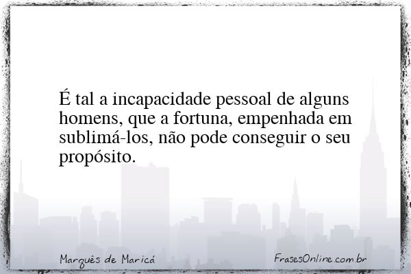 Frase de Marquês de Maricá