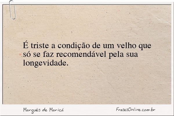 Frase de Marquês de Maricá