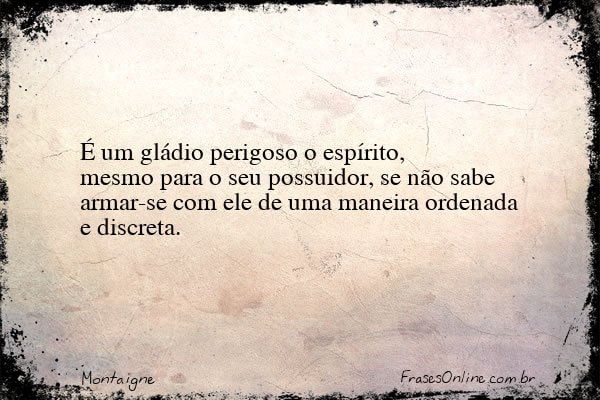 Frase de Montaigne