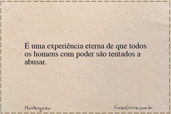 Frase de Montesquieu