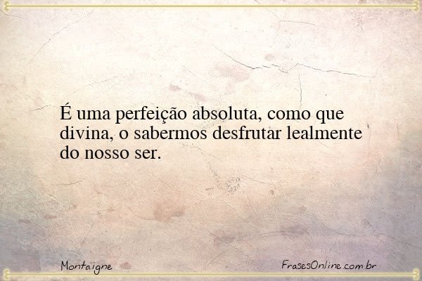 Frase de Montaigne