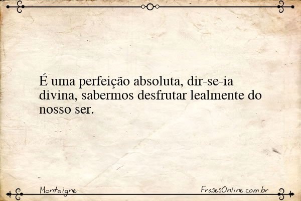 Frase de Montaigne