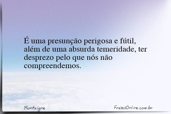 Frase de Montaigne