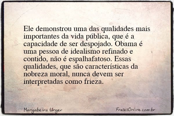 Frase de Mangabeira Unger