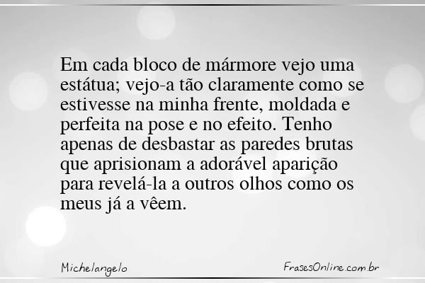 Frase de Michelangelo
