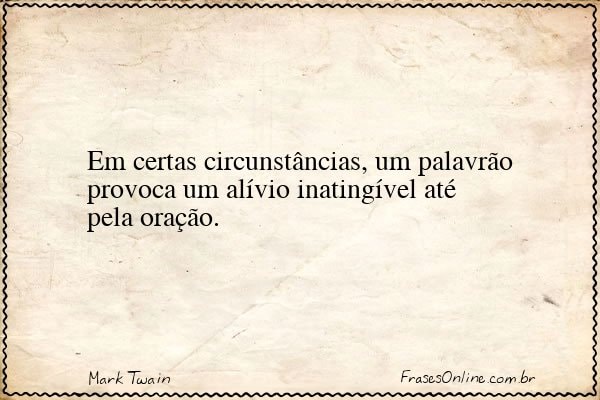 Frase de Mark Twain