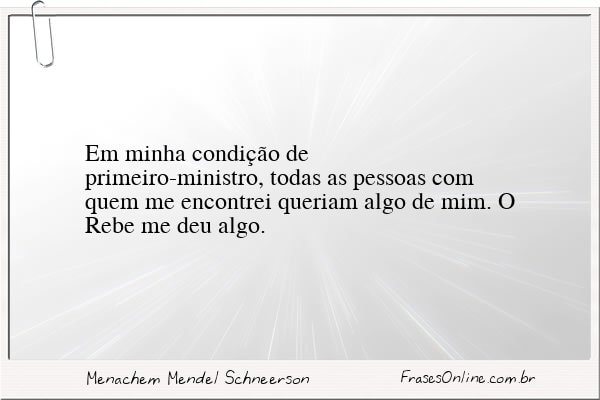 Frase de Menachem Mendel Schneerson