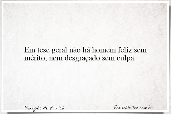 Frase de Marquês de Maricá