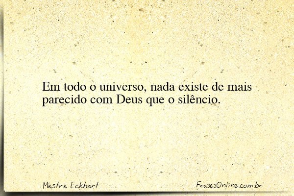 Frase de Mestre Eckhart