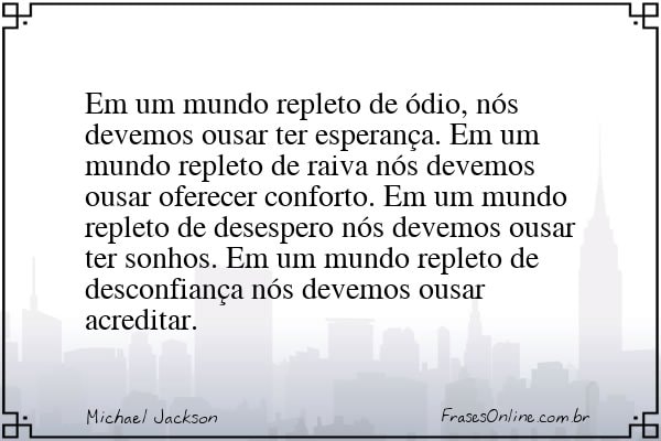 Frase de Michael Jackson