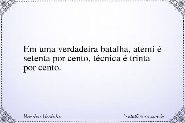 Frase de Morihei Ueshiba