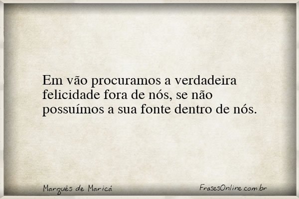 Frase de Marquês de Maricá