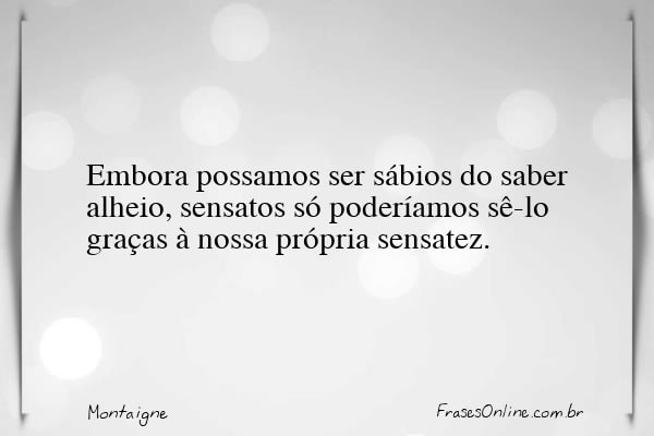 Frase de Montaigne