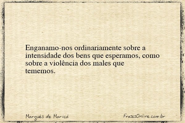 Frase de Marquês de Maricá
