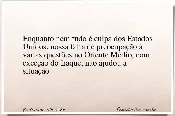 Frase de Madeleine Albright