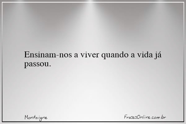 Frase de Montaigne