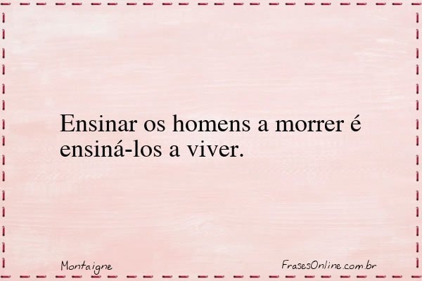 Frase de Montaigne