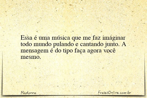 Frase de Madonna
