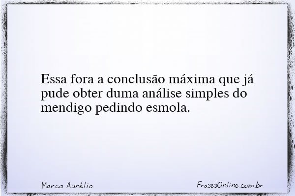 Frase de Marco Aurélio