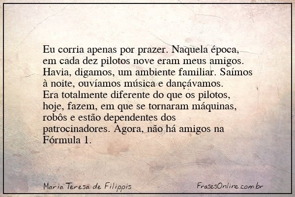 Frase de Maria Teresa de Filippis