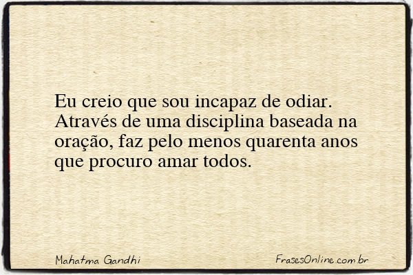 Frase de Mahatma Gandhi