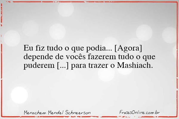 Frase de Menachem Mendel Schneerson