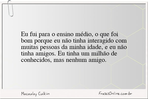 Frase de Macaulay Culkin