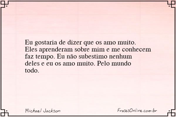 Frase de Michael Jackson