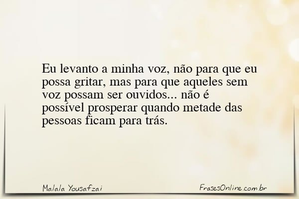 Frase de Malala Yousafzai