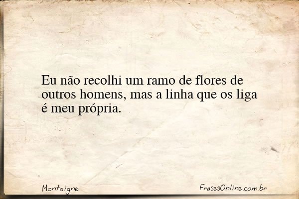 Frase de Montaigne