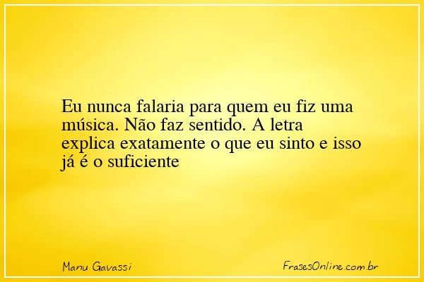 Frase de Manu Gavassi