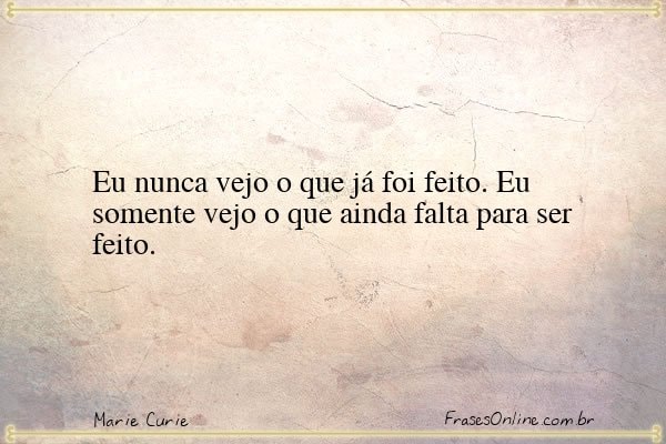 Frase de Marie Curie