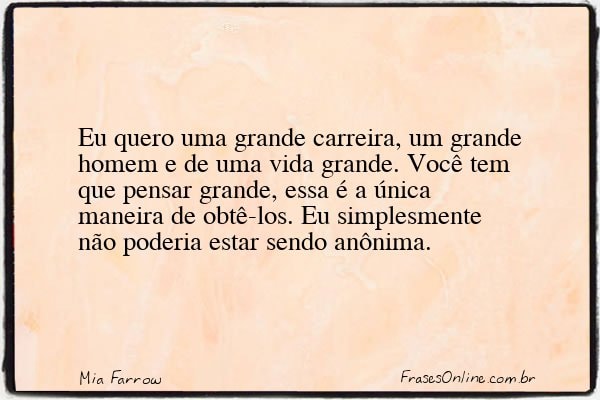 Frase de Mia Farrow