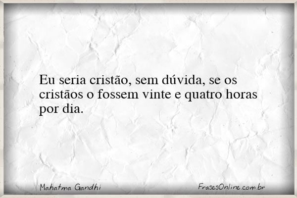 Frase de Mahatma Gandhi