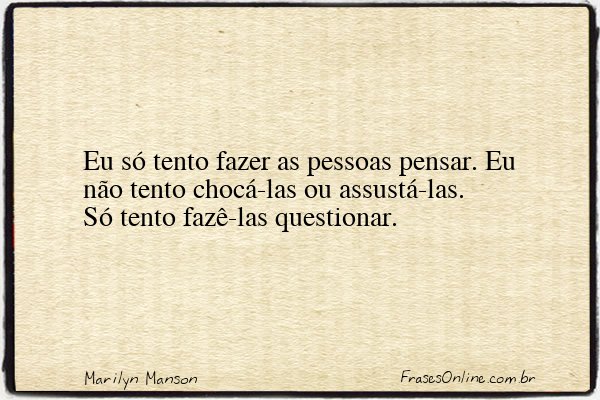 Frase de Marilyn Manson