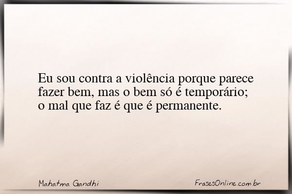 Frase de Mahatma Gandhi
