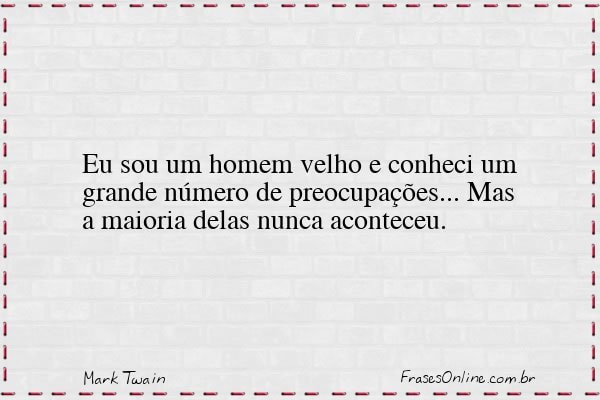 Frase de Mark Twain