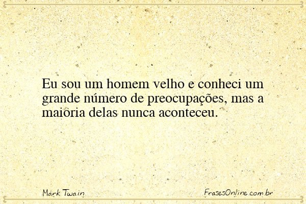 Frase de Mark Twain