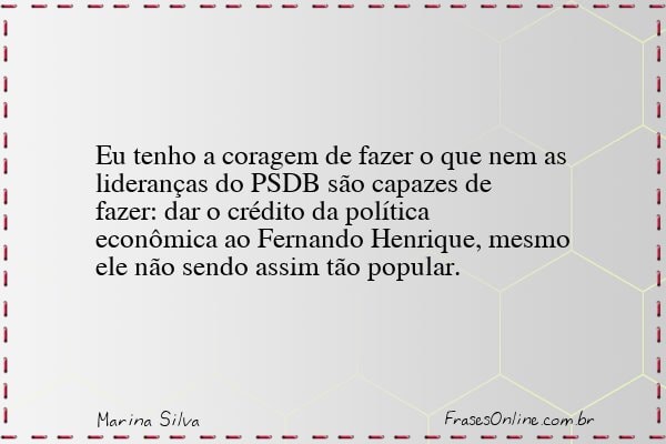 Frase de Marina Silva