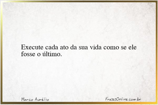 Frase de Marco Aurélio