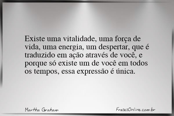 Frase de Martha Graham
