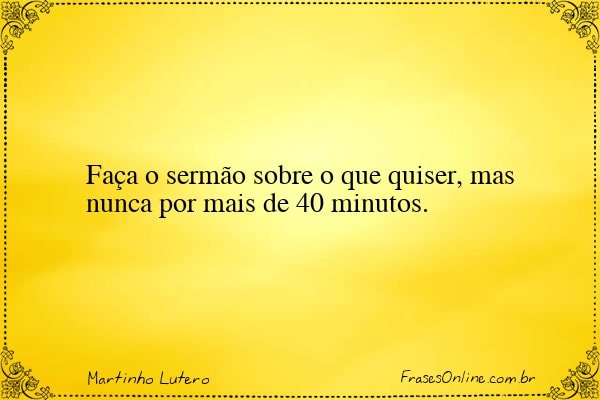 Frase de Martinho Lutero