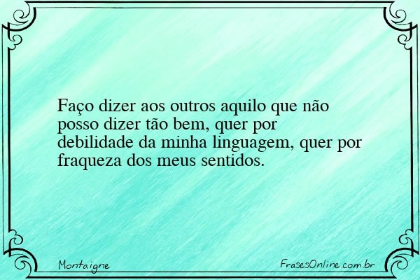 Frase de Montaigne