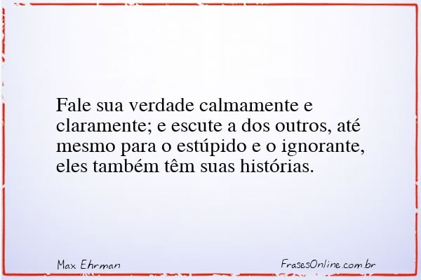 Frase de Max Ehrman