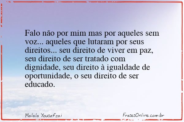 Frase de Malala Yousafzai