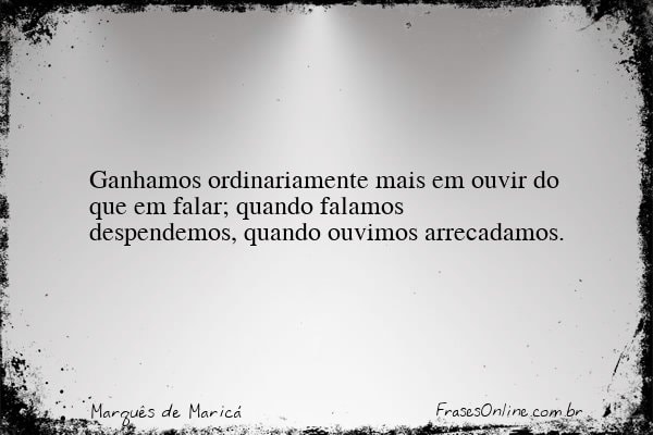 Frase de Marquês de Maricá