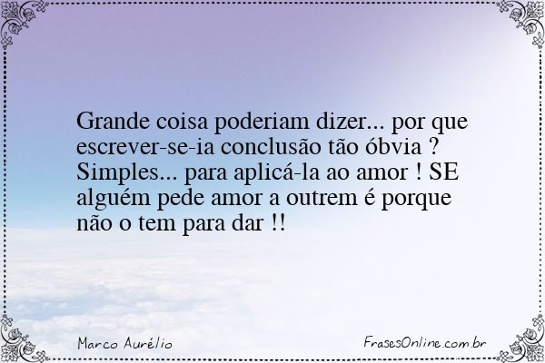 Frase de Marco Aurélio