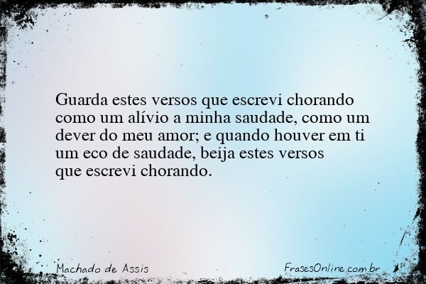 Frase de Machado de Assis