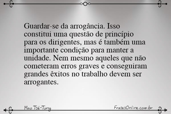 Frase de Mao Tsé-Tung