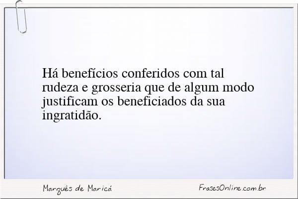 Frase de Marquês de Maricá